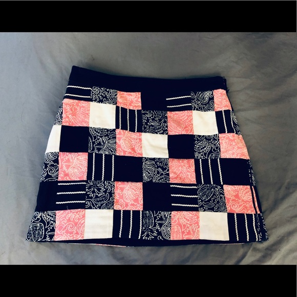NWOT VINEYARD VINES SKIRT plaid blue pink PREPPY - Picture 2 of 4